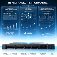 Server Rak 1U ThinkSystem SR645 V3 Berkualitas Tinggi Dual AMD EPYC Generasi ke-5 6TB TruDDR5 6400MHz 16x EDSFF NVMe Virtualisasi GPU HPC