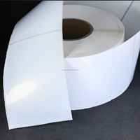 Étiquette en papier ou en PP BOPP à finition mate ou brillante continue personnalisée, encre blanche pour imprimante jet d'encre, rouleau d'étiquettes pour imprimante jet d'encre