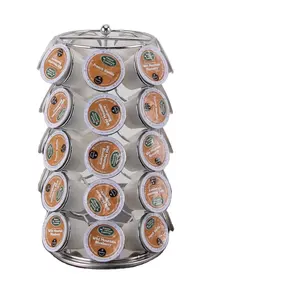 Under Cabinet Carousel Coffee Organizer Holder K Cup Storage Drawer