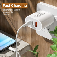 Pengisi Daya Ponsel Pengisi Daya Cepat Pd 40W Colokan USB-C Adaptor Daya untuk Ponsel 13 14 15 16 20W Pengisi Daya Dinding US EU