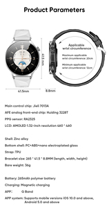 Montre de sport MT119 ECG avec éclairage flash SOS, avertissement de course nocturne, surveillance de la température corporelle, du sommeil, de la fréquence cardiaque et de la santé - Product Image 6