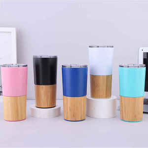 จำหน่ายโดยตรงจากโรงงาน แก้วน้ำสุญญากาศ 20 ออนซ์ สำหรับการค้าต่างประเทศ แก้วน้ำแข็งไส/เบียร์  วัสดุไม้ไผ่  แก้วสแตนเลสสองชั้น - Product Image 2