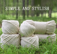 Cordon en macramé de haute qualité 100% ficelle en coton naturel pour le tricot artisanal bricolage