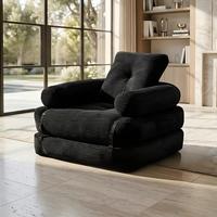 Fauteuil inclinable moderne en tissu, pliable, pour une personne, avec compression sous vide et particules d'éponge, pour salon et rangement domestique