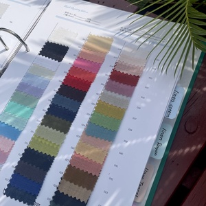 Linen Vải Linen Tùy Chỉnh Mới Thiết Kế Vải Màu Cuốn Sách Thẻ Swatches Mẫu Cuốn Sách Ramie Vải - Product Image 3
