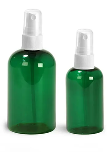 2oz 4oz 8oz 12oz 16oz 60ml 120ml 250ml 350ml 500ml Rondes de Boston vertes en PET avec capuchons à disque noirs - Product Image 3