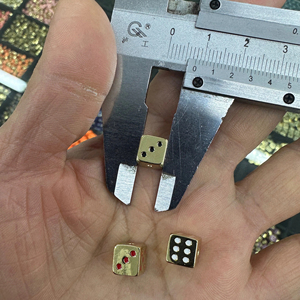Zircon ทองเหลืองสำหรับเด็กหนึ่งสองสามสี่ห้าหกแปดเก้าศูนย์จำนวนลูกบาศก์บล็อกเครื่องประดับแฟชั่นจี้เสน่ห์ - Product Image 6