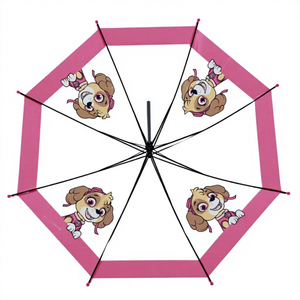 <span class=keywords><strong>Parapluie</strong></span> de sécurité pour enfants en gros, <span class=keywords><strong>parapluie</strong></span> long transparent à 8 baleines avec <span class=keywords><strong>motif</strong></span> <span class=keywords><strong>chien</strong></span> mignon et poignée rose, facile à plier pour le rangement - Product Image 4