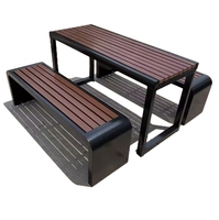 Ensemble de salle à manger d'extérieur moderne et pliable en fer forgé pour chambre, parc, jardin, hôtel et appartement