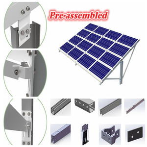 <span class=keywords><strong>2022</strong></span> el más nuevo soporte de riel de montaje Solar paneles solares estructura de soporte de montaje en rack para diferentes techos y suelo de aluminio P7 - Product Image 5