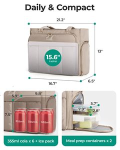 <span class=keywords><strong>Bolsa</strong></span> <span class=keywords><strong>de</strong></span> Hombro Tipo Tote <span class=keywords><strong>para</strong></span> Mujer, Estilo Personalizado, Gran Capacidad, Acolchada, <span class=keywords><strong>de</strong></span> Nailon, con Compartimento Aislado <span class=keywords><strong>para</strong></span> el Almuerzo, <span class=keywords><strong>para</strong></span> Maestras y <span class=keywords><strong>Trabajo</strong></span> - Product Image 4