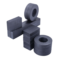Aimants en ferrite forts anneau rond bloc carré disques magnétiques en céramique pierre magnétique noire pour jouet moteur haut-parleur usage industriel