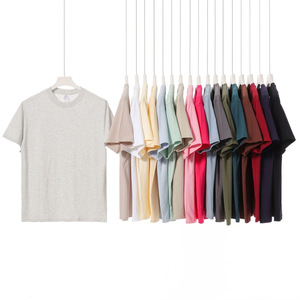 T-shirt Unisex in Cotone Giapponese Puro 230g, Collo Tondo, Manica Corta, Bianco, Vestibilità Rilassata, Spalla Dritta, Tinta Unita, Trendy - Product Image 2