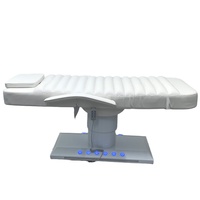 Table de massage en acier inoxydable à trois moteurs, éponge haute résilience, lit de beauté réglable en hauteur, lit chiropratique, lit électrique pour salon
