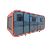 Maison conteneur préfabriquée en panneaux sandwich d'acier de 20 pieds, modèle Apple Cabin, avec porte en alliage d'aluminium, design moderne, pour usage commercial, haute qualité, amovible