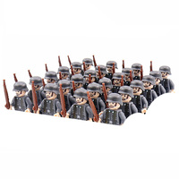 WW2 militaire Mini soldat Figure armée arme soldat allemand soviétique USA rmy bloc de construction jouets