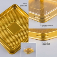 Boîte d'emballage alimentaire en plastique PET transparent, écologique, 113x113x60mm, 95mm, mini boîte pour pain, pâtisserie, biscuits, sushis