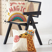 Style moderne 18 "x 18" Innermor personnalisation brodé animal housse de coussin décorations pour la maison taies d'oreiller et taie de coussin