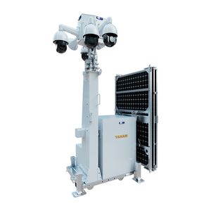 Portable Solar Powered Camera Trailer With 9m Telescopic Mast AI Detection Outdoor Construction Surveillance - Product Image 5