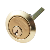 Serrure à clé KEYMAN Durable Jimmy Proof J2661 à cylindre unique doré pour usage domestique, portail principal, antivol, installation facile