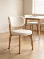 Chaises de salle à manger modernes et contemporaines, revêtement en similicuir, structure en bois massif, dossier ergonomique, meubles de salle à manger durables pour la maison
