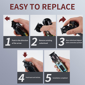 Tondeuse à barbe électrique pour homme, rasoir sans fil rechargeable par USB, ensemble de tondeuses à cheveux pour usage domestique, tondeuse pour le visage et la moustache - Product Image 4