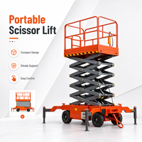 Plataforma Elevadora Compacta Plegable Tipo Tijera, Fácil de Transportar, Elevador Hidráulico para Trabajos en Altura