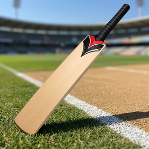 Bate de Cricket Clásico de Madera JNA Group con Diseño Rojo y Negro, Ligero, Orientación Izquierda/Derecha, Duradero para Práctica y Entrenamiento - Product Image 4