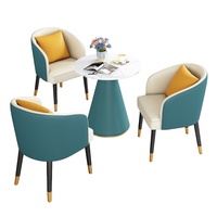 Ensemble de table et chaise de bureau de luxe moderne Combinaison roche légère pour négociation d'entreprise Hôtel Salle à manger École pour chambre à coucher Mobilier