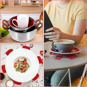 Protezioni per <span class=keywords><strong>pentole</strong></span>, protezione per padella più grande e più spessa, Set di 8 pastiglie per divisori rossi per proteggere e separare le <span class=keywords><strong>pentole</strong></span> - Product Image 6
