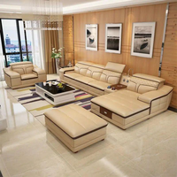 Hochwertiges Modernes Stoff-Ecksofa in U-Form mit Jahresgarantie, Hochdichter Schaumstoff und Mikrofaser-Leder für Wohnzimmer, Villa und Empfangshalle