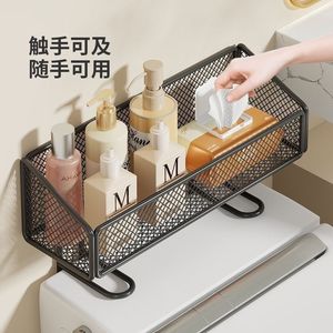 Étagère de rangement pour salle de bain au-dessus des toilettes, pour les mouchoirs, les serviettes de toilette et les produits de soin de la peau. - Product Image 4