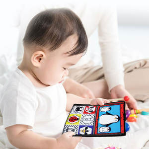 SUNNUO 2025 recién nacido tiempo de barriga espejo de tela plegable educación infantil juguetes sensoriales para hacer sonidos y roer - Product Image 6