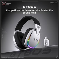 ONIKUMA GT805 Headset Gaming Nirkabel Quad-Mode 2.4G BT5.4 Over-Ear dengan Mikrofon ENC, Waktu Putar 60 Jam untuk PC PS5