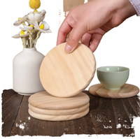 SINCERE DIY Sous-verres en bois de pin pour café et thé 10x10cm Ronds Modernes Écologiques
