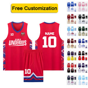 Conjunto de Uniforme de Baloncesto Personalizado con Logotipo, Patrón y Números para Hombre y Niños, Transpirable, de Alta Elasticidad y Secado Rápido - Product Image 1