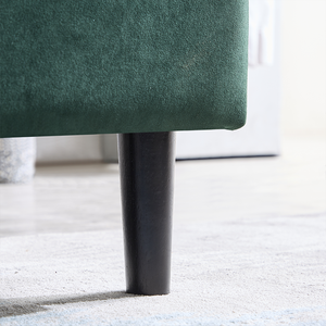 Servicios OEM ODM, Sofá Loveseat Moderno de Terciopelo Verde Oscuro, sin Brazos, Respaldo en Forma de Canal, Sofá de 2 Plazas - Product Image 3