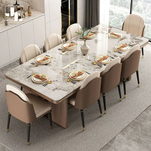 Juego de Mesa y Sillas de Lujo Rectangular para Comedor de Villa Estilo Moderno, Mobiliario para <span class=keywords><strong>Restaurante</strong></span> de Hotel, Mesa de Comedor de 6 Asientos - Product Image 5