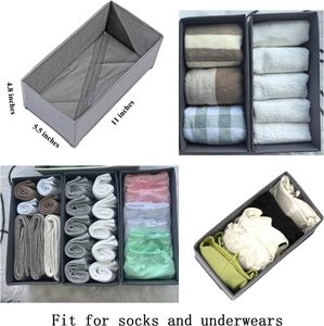 Pack of 3 Collapsible Fabric <b>Storage</b> Bins for Underwear Divider <b>Storage</b> <b>Box</b> Closet Dresser - Product Image 6