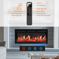 Cheminée électrique 3D intelligente moderne avec écran LCD intégré, télécommande, facile à installer, pour voitures, foyers, hôtels, intérieur, en métal