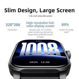 Montre connectée Gts12, écran Tft, résolution 320x386, suivi du rythme cardiaque et du sommeil, <span class=keywords><strong>Assistant</strong></span> vocal Ai, étanche Ip68, bracelet en Silicone - Product Image 4