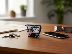 Portamonete da Donna in Poliestere con Motivi, Mini Chiusura a Cerniera, Stile Moderno - Product Image 2