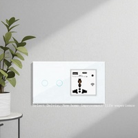 Panneau tactile en verre Delviz, télécommande, Google Alexa Smart Life, prise Wifi à charge rapide USB avec interrupteur intelligent d'éclairage mural Tuya