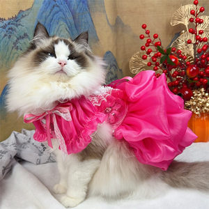 Nuevo Vestido <span class=keywords><strong>de</strong></span> Novia Rosa para <span class=keywords><strong>Mascotas</strong></span>, Traje Formal para Perros y Gatos - Product Image 1