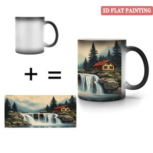 <b>Magic</b> Mug Frosted Black 11oz Ceramic Heat Sensitive Color Changing <b>Cup</b> - Product Image 4