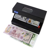 Detector de billetes LED UV DC-102 con lupa 5X, verificador de moneda de 365nm para cajeros bancarios y tiendas minoristas