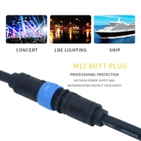 Wasserdichter Elektrischer Kabelstecker IP68 Männlicher Wasserdichter M12 M14 M15 Kabel 3-Pin-Steckverbinder