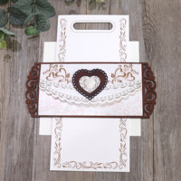 Tarjetas de Invitación de Boda en Forma de Corazón de Madera, Invitaciones de Cumpleaños, Tarjetas de Menú