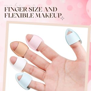 พัฟแต่งหน้าขนาดเล็กแบบนิ้วมือ สำหรับลงแป้งฝุ่นแบบเปียกและแห้ง - Product Image 6