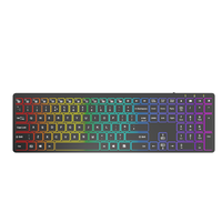 Clavier de jeu numérique sans fil rétroéclairé 7 couleurs, double mode, USB 3.0, à ciseaux, pour ordinateur portable, tablette, Macbook, ordinateur de bureau, version anglaise